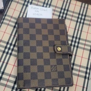 Louis Vuitton Agenda MM Damier Ebene + ** Cloth and paper 2022 calendar and tabs